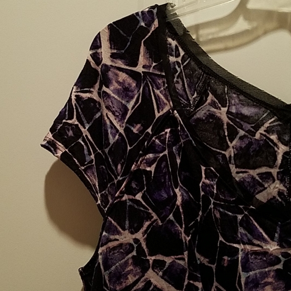 Vera Wang purple and black dress - Picture 3 of 7